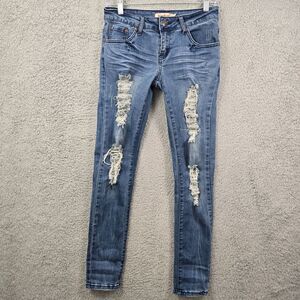 Judy Blue Women's Blue Mid-Rise Stretch Skinny Fit Jeans Size 5/27 Style 8211